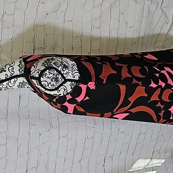 Ann Taylor sz 6 new red pink black sleeveless dress - Picture 5 of 8